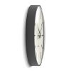 newgate radio city wall clock bold black marker dial matte blizzard grey