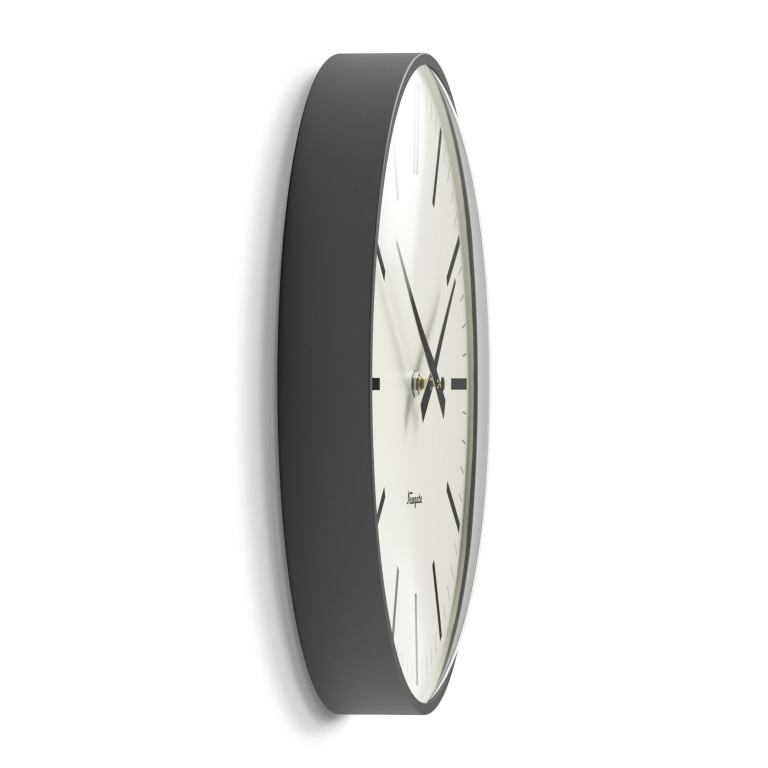 newgate radio city wall clock bold black marker dial matte blizzard grey newgate radio city wall clock bold black marker dial matte blizzard grey