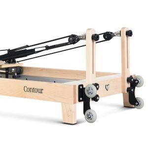 lifespan fitness contour folding wooden pilates reformer machine set (beige)