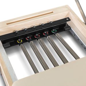 lifespan fitness contour folding wooden pilates reformer machine set (beige)