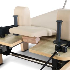lifespan fitness contour folding wooden pilates reformer machine set (beige)