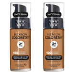 2x revlon colorstay makeup for combination oily skin spf 15 caramel 400 30 ml 2x revlon colorstay makeup for combination oily skin spf 15 caramel 400 30 ml
