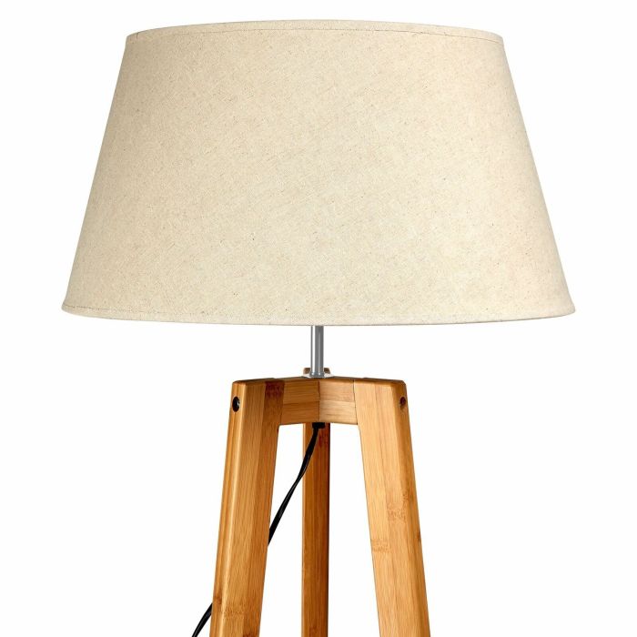 155cm large bamboo wooden tripod floor lamp w beige linen light shade 155cm large bamboo wooden tripod floor lamp w beige linen light shade