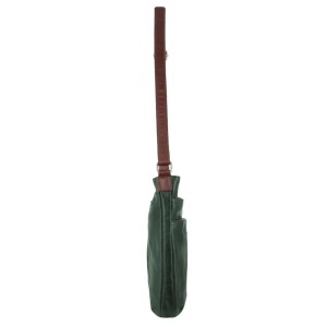 milleni ladies nappa leather zip closure cross body bag travel emerald/chestnut milleni ladies nappa leather zip closure cross body bag travel emerald/chestnut
