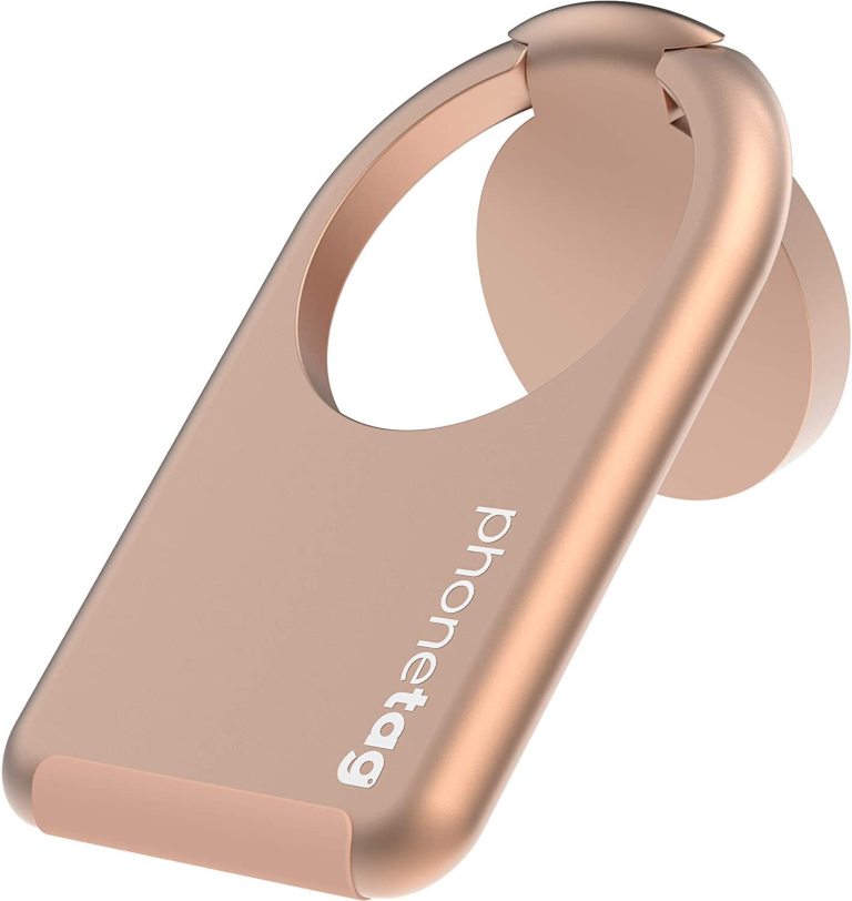 phonetag multi view phone stand with magnetic ring holder universal (rose gold)