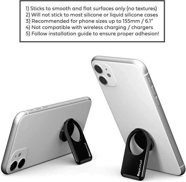 phonetag multi view phone stand with magnetic ring holder universal (rose gold)