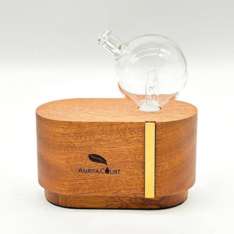 portable mini orb diffuser redwood | waterless aroma diffuser | no plastics essential oil diffusing