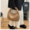 luxury woven leather hobo bag elegant shoulder tote 34*21cm (khaki) luxury woven leather hobo bag elegant shoulder tote 34*21cm (khaki)