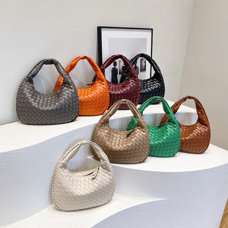 luxury woven leather hobo bag elegant shoulder tote 34*21cm (brown) luxury woven leather hobo bag elegant shoulder tote 34*21cm (brown)