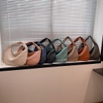 elegant woven leather hobo bag soft shoulder tote 47*32cm (coffee)