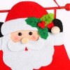 santa claus advent calendar felt christmas countdown with 24 pockets for kids