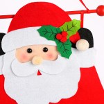 santa claus advent calendar felt christmas countdown with 24 pockets for kids santa claus advent calendar felt christmas countdown with 24 pockets for kids