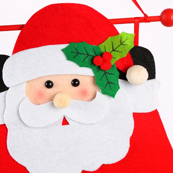 santa claus advent calendar felt christmas countdown with 24 pockets for kids