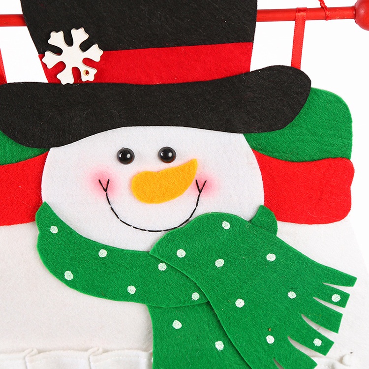 snowman advent calendar felt christmas countdown with 24 pockets for kids, wall hanging decor