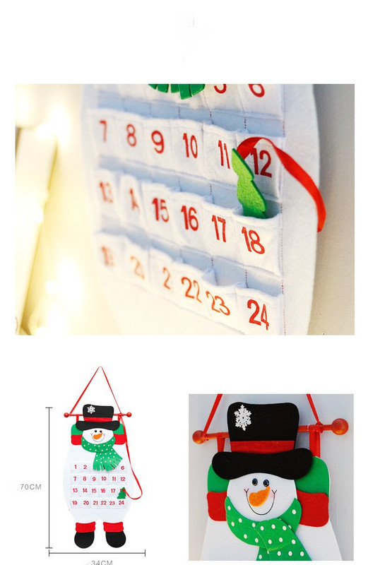 snowman advent calendar felt christmas countdown with 24 pockets for kids, wall hanging decor snowman advent calendar felt christmas countdown with 24 pockets for kids, wall hanging decor