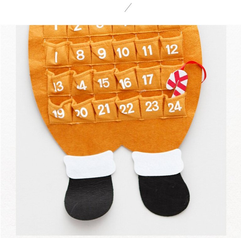 reindeer advent calendar felt christmas countdown with 24 pockets, wall hanging decoration for kids reindeer advent calendar felt christmas countdown with 24 pockets, wall hanging decoration for kids