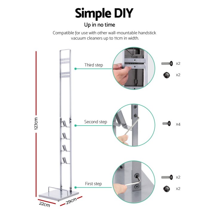 artiss freestanding dyson vacuum cleaner stand for v6 7 8 10 11 silver artiss freestanding dyson vacuum cleaner stand for v6 7 8 10 11 silver