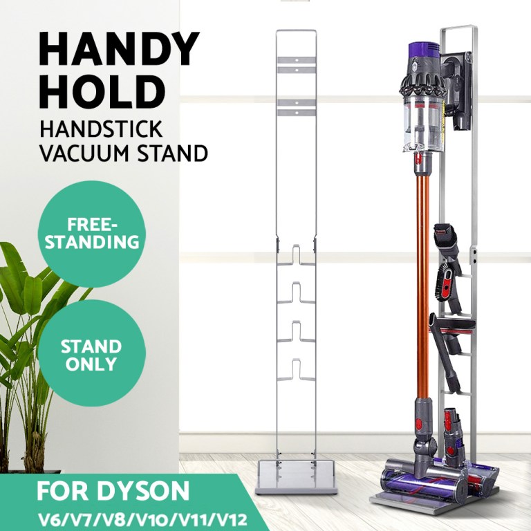artiss freestanding dyson vacuum cleaner stand for v6 7 8 10 11 silver