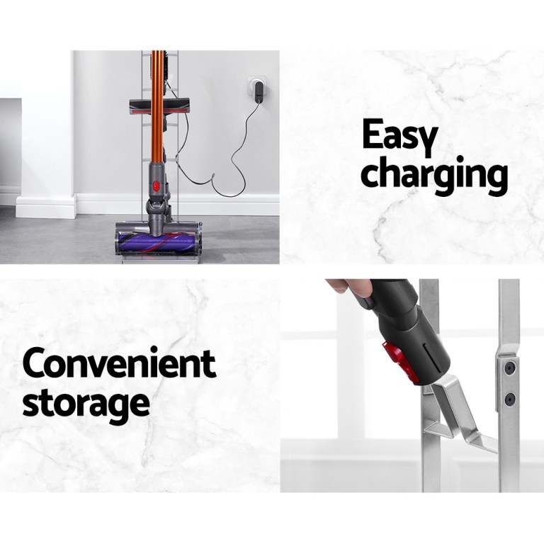 artiss freestanding dyson vacuum cleaner stand for v6 7 8 10 11 silver