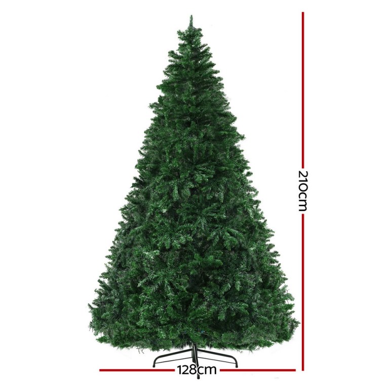 jingle jollys christmas tree 2.1m xmas tree decoration 8 light mode multi colour