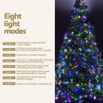 jingle jollys christmas tree 2.1m xmas tree decoration 8 light mode multi colour