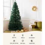 jingle jollys 1.8m christmas tree optic fibre led xmas tree 300 tips