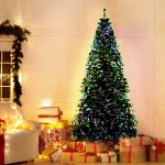 jingle jollys 1.8m christmas tree optic fibre led xmas tree 300 tips