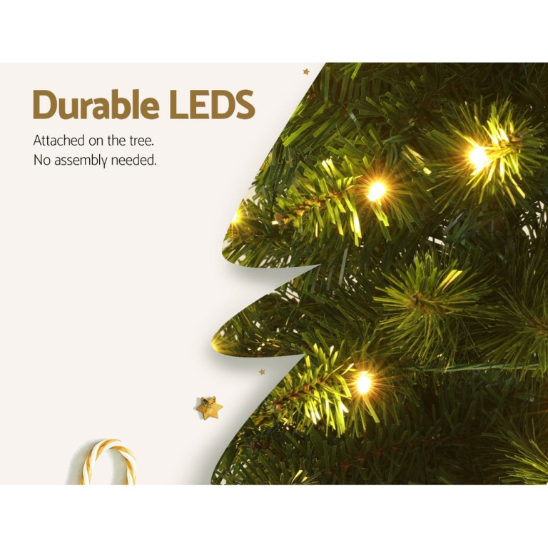 jingle jollys christmas tree 1.8m pre lit 200 led lights xmas tree decorations jingle jollys christmas tree 1.8m pre lit 200 led lights xmas tree decorations