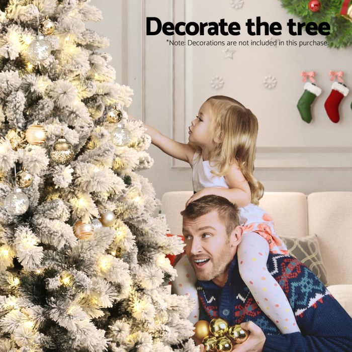 jingle jollys christmas tree 2.1m snow flocked led xmas decoration 8 light modes jingle jollys christmas tree 2.1m snow flocked led xmas decoration 8 light modes