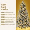 jingle jollys christmas tree 2.1m snow flocked led xmas decoration 8 light modes jingle jollys christmas tree 2.1m snow flocked led xmas decoration 8 light modes