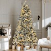 jingle jollys christmas tree 2.1m snow flocked led xmas decoration 8 light modes jingle jollys christmas tree 2.1m snow flocked led xmas decoration 8 light modes