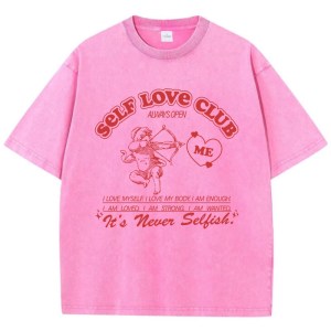 self love club women's cropped washed summer t shirt Self Love Club Women's Cropped Washed Summer T Shirt 2