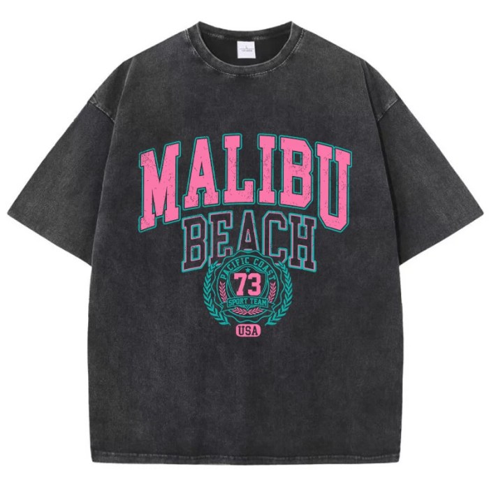 women's malibu beach washed oversize t shirt Women's Malibu Beach Washed Oversize T-Shirt 1