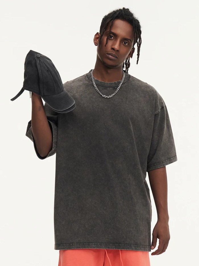 Summer Washed Men's Oversize T Shirts 5