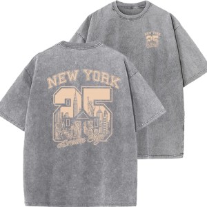 unisex new york oversized washed cotton t shirt Unisex New York Oversized Washed Cotton T Shirt 1