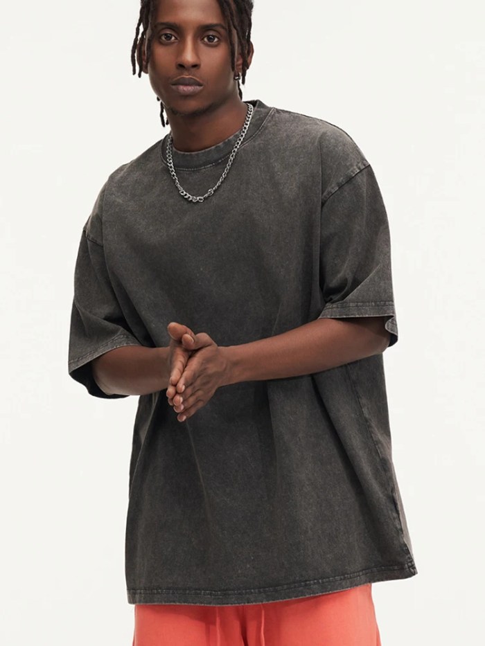 Summer Washed Men's Oversize T Shirts 3
