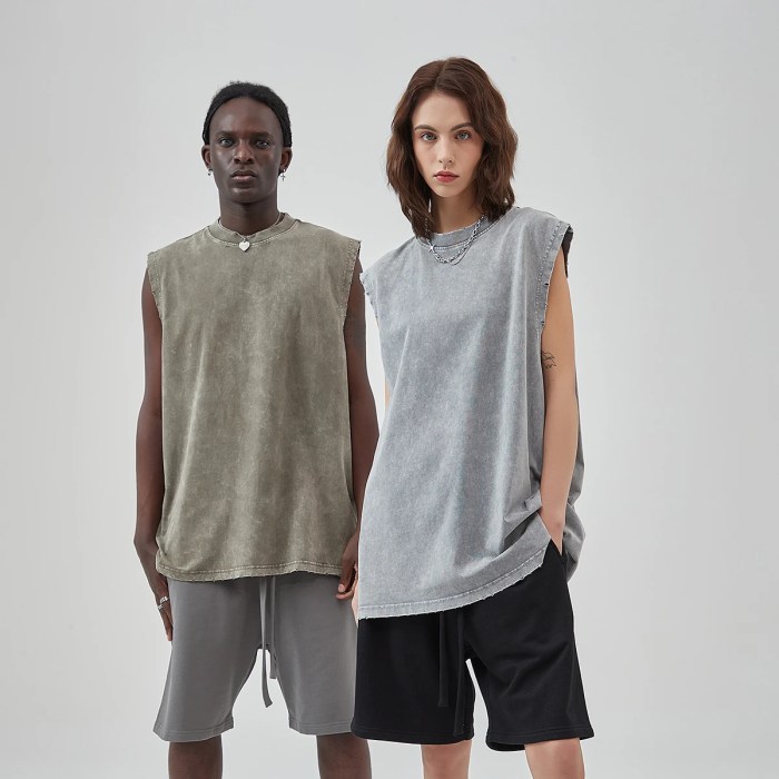 Vintage Faded Unisex Men's Summer Tank T Shirt 2