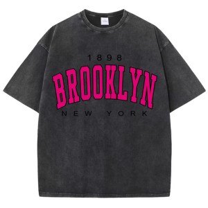 unisex cotton washed oversized brooklyn t shirt Unisex Cotton Washed Oversized Brooklyn T Shirt 5