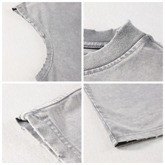 Vintage Faded Unisex Men's Summer Tank T Shirt 3