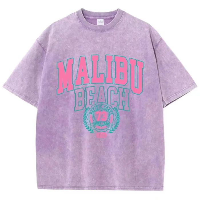 women's malibu beach washed oversize t shirt Women's Malibu Beach Washed Oversize T-Shirt