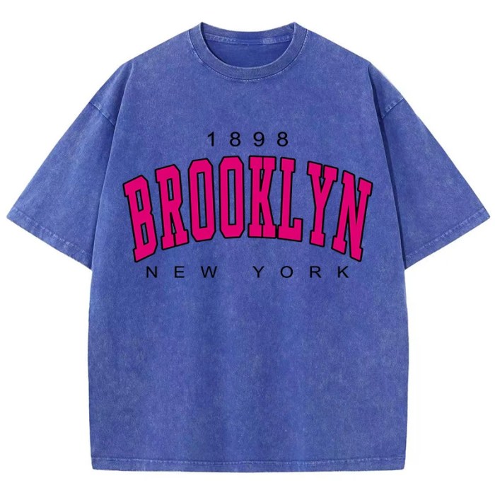 unisex cotton washed oversized brooklyn t shirt Unisex Cotton Washed Oversized Brooklyn T Shirt