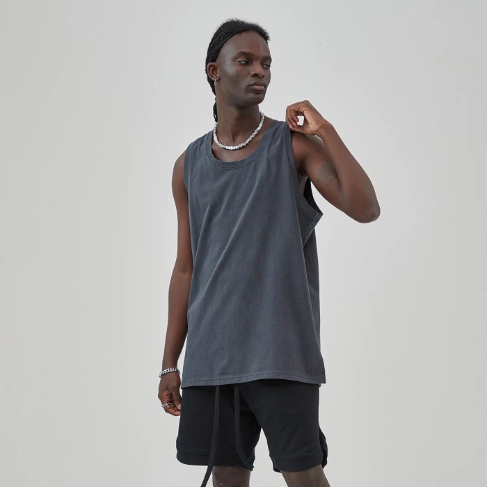 men's retro washed summer sleeveless oversize tank Men's Retro Washed Summer Sleeveless Oversize Tank
