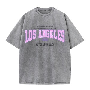 Unisex Los Angeles Cotton Washed Oversized T Shirt 5