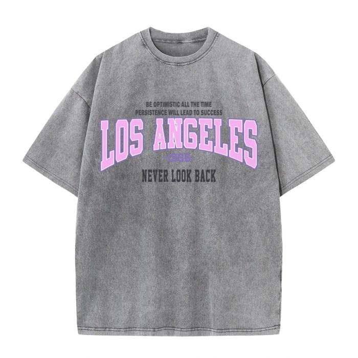 unisex los angeles cotton washed oversized t shirt Unisex Los Angeles Cotton Washed Oversized T Shirt 5