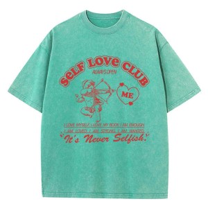 self love club women's cropped washed summer t shirt Self Love Club Women's Cropped Washed Summer T Shirt 5