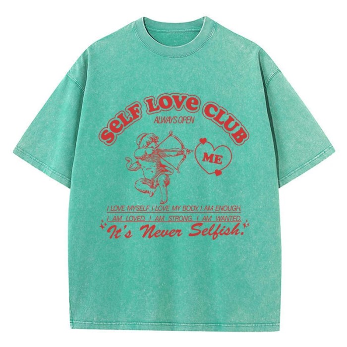 self love club women's cropped washed summer t shirt Self Love Club Women's Cropped Washed Summer T Shirt 5