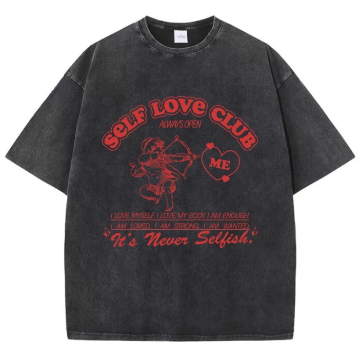 self love club women's cropped washed summer t shirt Self Love Club Women's Cropped Washed Summer T Shirt 3