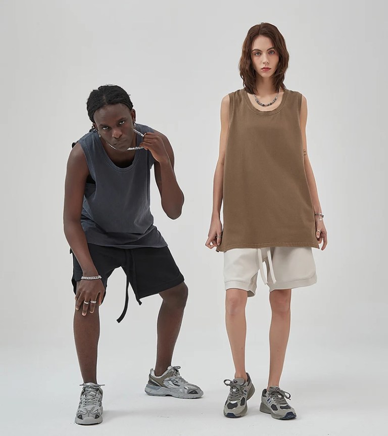 Men's Retro Washed Summer Sleeveless Oversize Tank