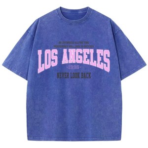 Unisex Los Angeles Cotton Washed Oversized T Shirt 6