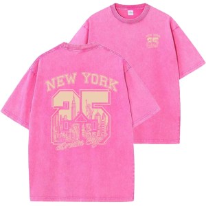 unisex new york oversized washed cotton t shirt Unisex New York Oversized Washed Cotton T Shirt 3